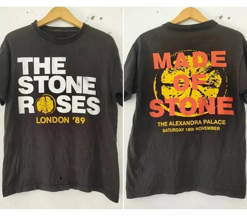 Футболка The Stone Roses Live In London  89 Репринт Хлопок Полный Размер от S до 5XL Унисекс XXXL