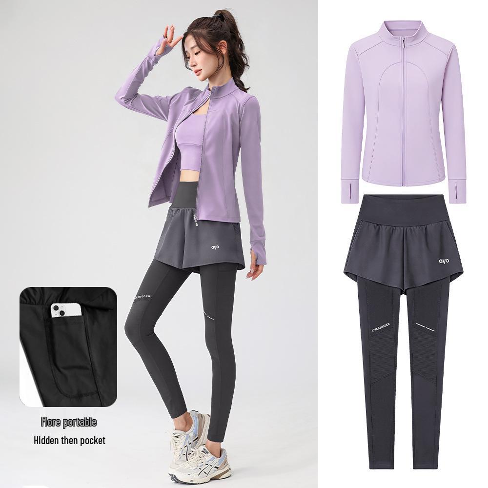 Autumn & Winter Quick-Dry Two-in-One Velvet Sports Pants for Running & Outdoor Fitness