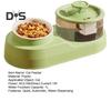Cat Water And Food Dispenser 2-in-1 Automatic Cat Feeder 1L Cat Water Fountain And Food Bowl Set for Indoor Cats Small Dogs