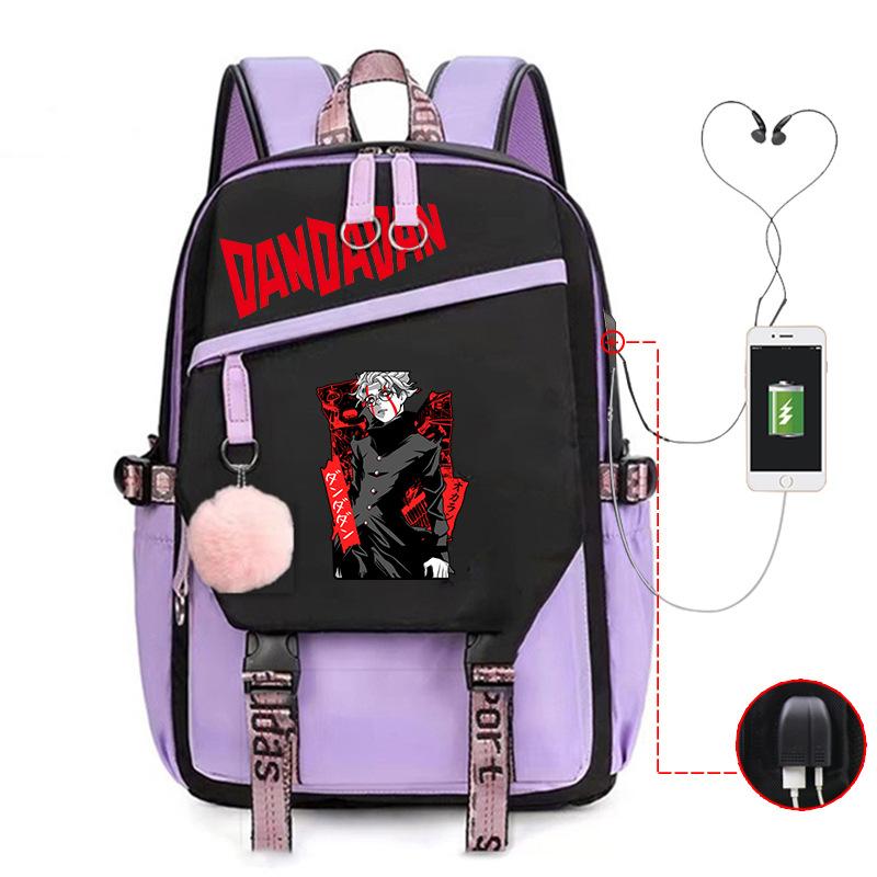 Neuer Dandadan Peripherie Schultasche Mode College Wind Große Kapazität Freizeit Student USB Rucksack