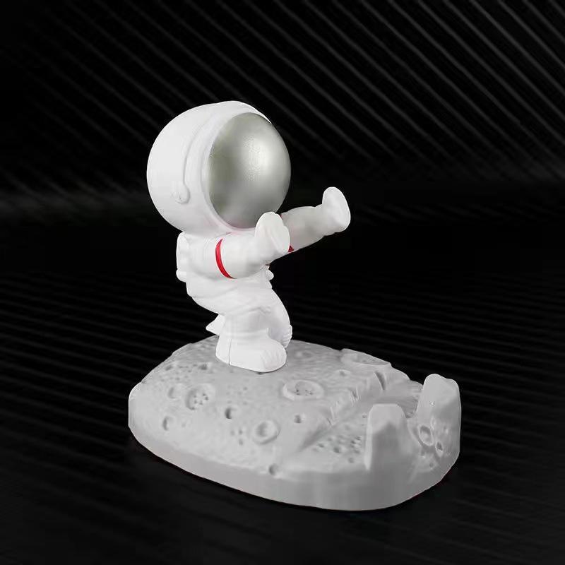 Astronaut Desktop Phone Holder - Creative Plastic Ornament & Storage Solution