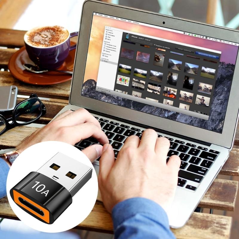 Hochgeschwindigkeits-Ladeadapter USB C Buchse auf USB A Stecker USB zu USB C Adapter für elektronische Gadgets Datenübertragung