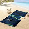 Fließender brasilianischer Wellen-Print Strandtuch, schnell trocknend, geeignet für Reisen, Outdoor-Sportarten, Joggen, den Strand und Schwimmen, Geschenk