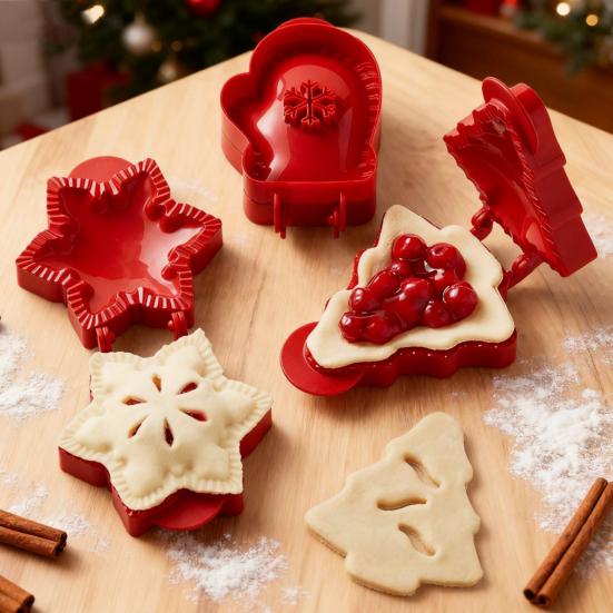 Xmas Hand Pie Mold Reusable Hand Pie Press Mold Christmas Tree Glove Star Hand