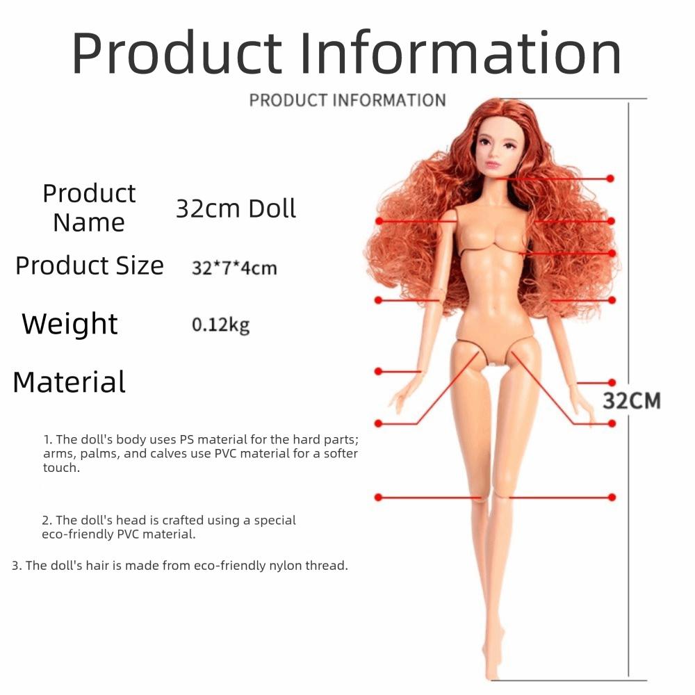 Blond Hair Supermodel Doll Joint Movable Doll Body Dress Up 1/6 BJD Doll DIY Toy