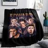 1 Stück Edward Cullen Druck Flanelldecke, Hohe Qualität für alle Jahreszeiten, Heimdekoration, Wärme und Komfort, Perfekt für Weihnachtsgeschenke
