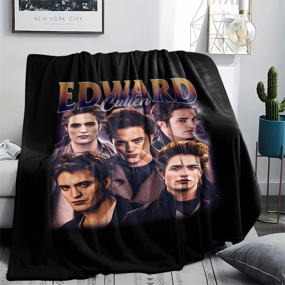 1 Stück Edward Cullen Druck Flanelldecke, Hohe Qualität für alle Jahreszeiten, Heimdekoration, Wärme und Komfort, Perfekt für Weihnachtsgeschenke