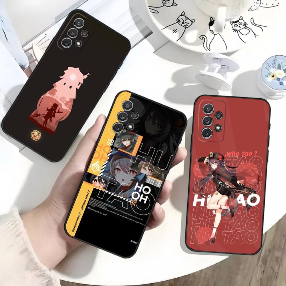 Genshin Impact Hu Tao HuTao Phone Case For Samsung S25,S24,S21,S22,S23,S30,Ultra,S20,Plus,Fe,Lite,Note,10 Black Soft Shell