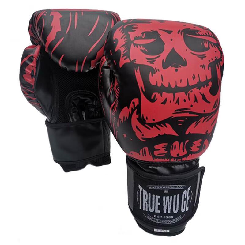 Jundingying Skull Red 10oz Boxing Gloves