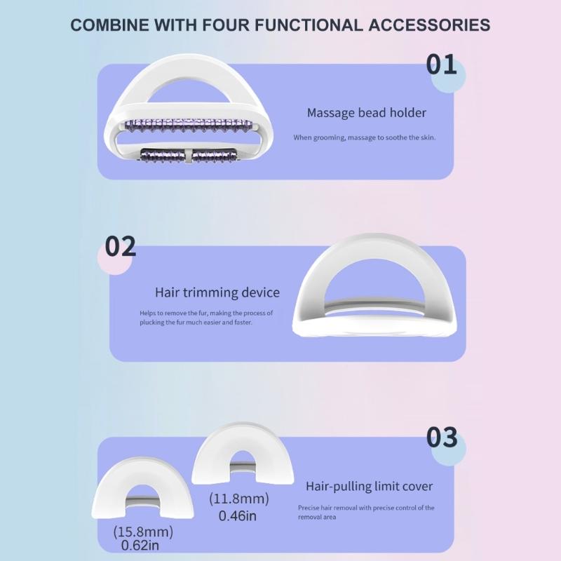 Electric Hair Removal Device Women Hair Removal Machine Rechargeable Portable Trimmer for Comfortable Use Enduring