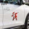 Waterproof Christmas Car Sticker Santa Claus Gesture Sticker, PVC Decal, Self Holiday Party Adhesive Exterior Accessories for Auto Body Windows
