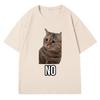 2026 Summer Talking Cat Meme Pattern Print Cotton Tshirt for Unisex Women Fashion Tshirt Casual Short Sleeve Tshirt StreetWear