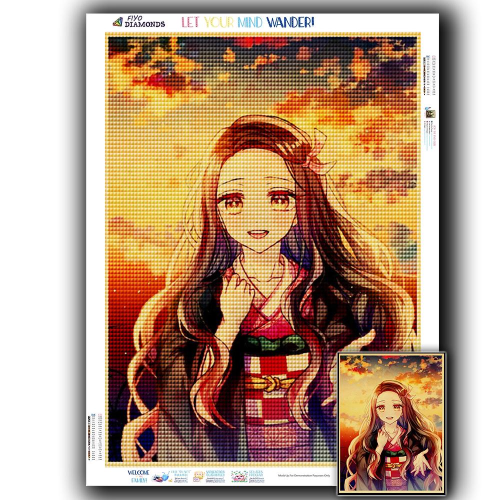 

Алмазная вышивка аниме постер Алмазная картина бумага винтажная Алмазная мозаика вышивка крестом домашний декор Full Round 20X30CM