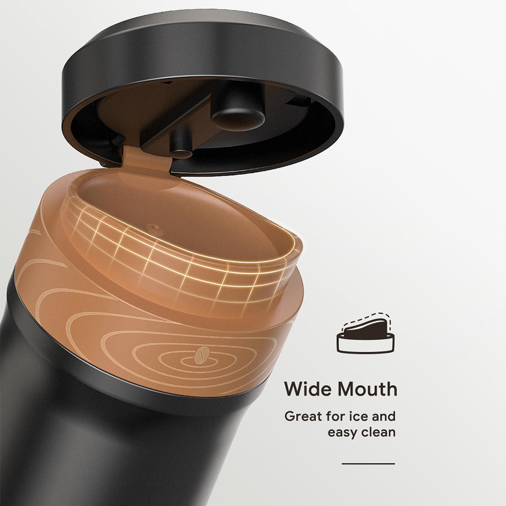 320ML Outdoor Portable French Press Coffee Maker, Stainless Steel Insulated French Press, Automatic Coffee Grounds Separation