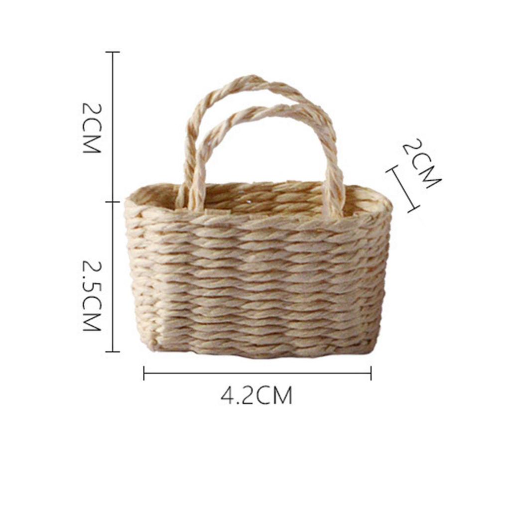 Doll House Storage Basket 1/6 1/12 Doll House Decoration Model Accessories for Diorama