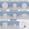 White Foam Geometric Cube Photo Props with Background Board and Small Ornaments