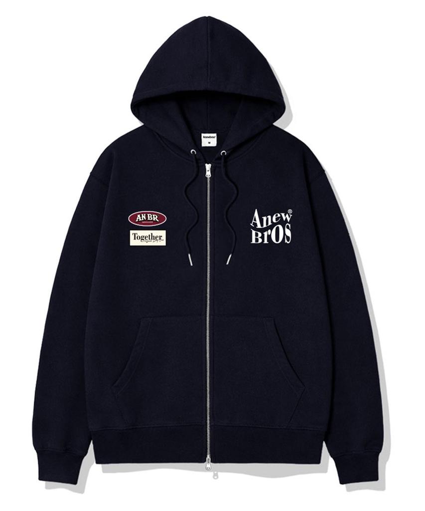 Anewbros Legacy 2-Way Oversized Zip-Up Hoodie 4 Colors [Anbh_9005]