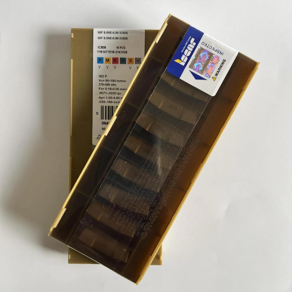 GIF8.00E-0.80 IC808 /Industrial indexable Carbide Inserts 10 PCS