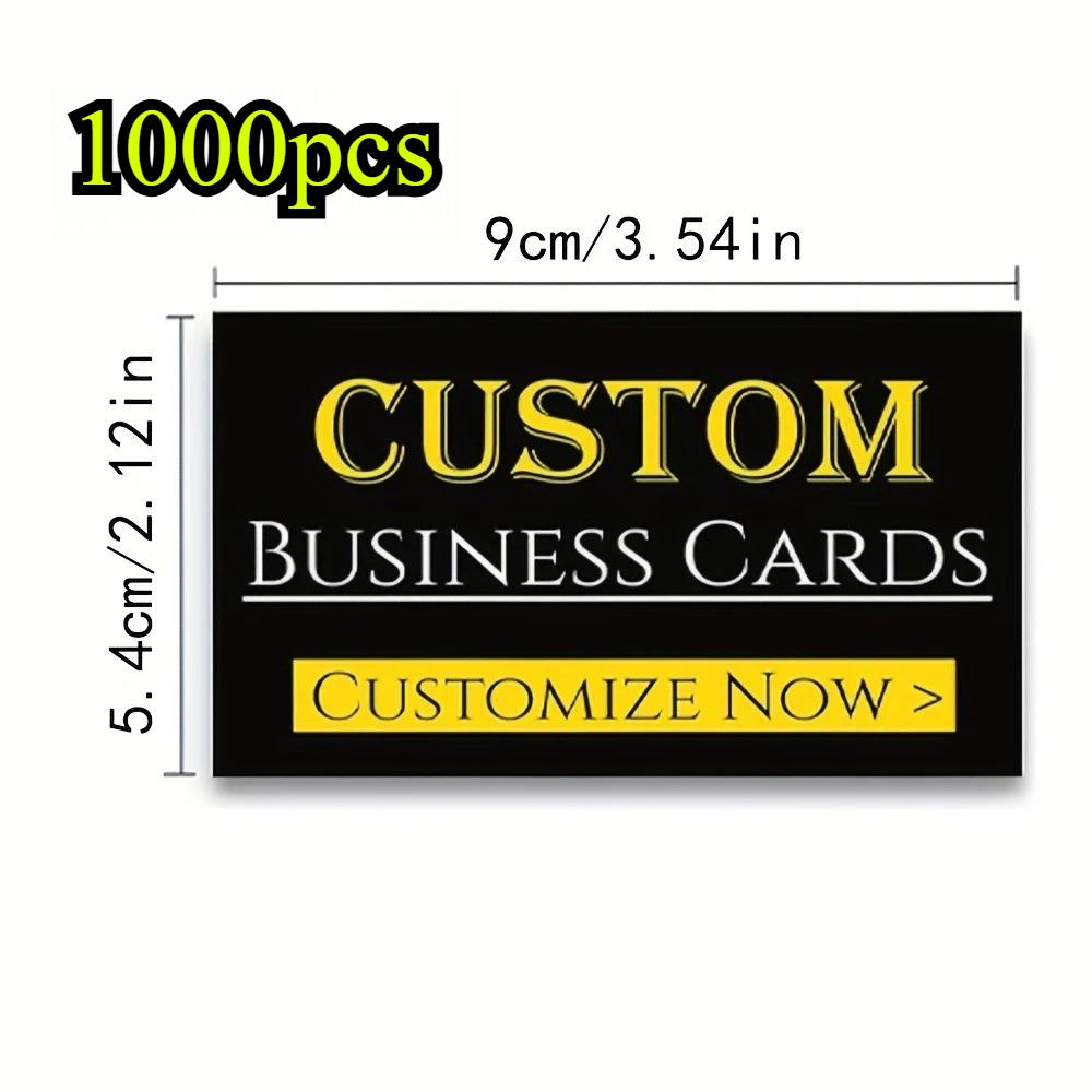 1000 PCS Standard Business Cards Custom Design High Cost-Effective Print Name Card for Business (as the picture,9x5.4cm&Paper)