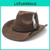 Style Felt Hat With Embroidered Tapestry And Wide Brim For Men And Women