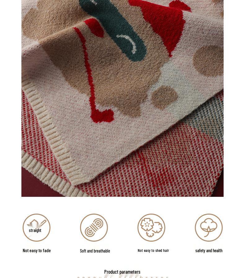 Czerwony szalik Świętego Mikołaja dla kobiet - Wszechstronny, ciepły i uroczy prezent świąteczny