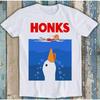 Honk Jaws Honks Goose Duck DnD Unisex Mens Womens Gift Cool Music Fashion Top Retro Tee T Shirt