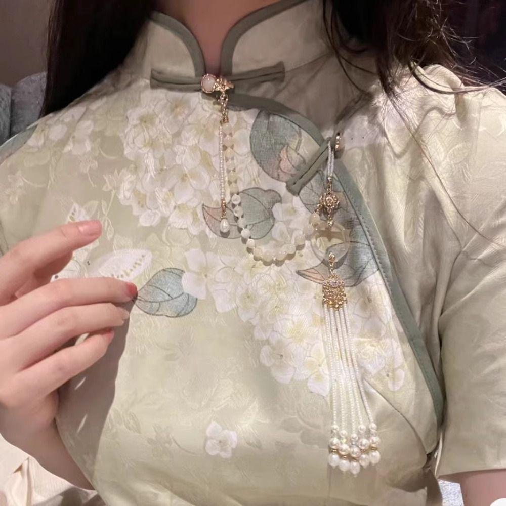 Imitation Pearl Women Hanfu Ornament Fashion Jewelry Cheongsam Accessories Pendant Brooches  Lady
