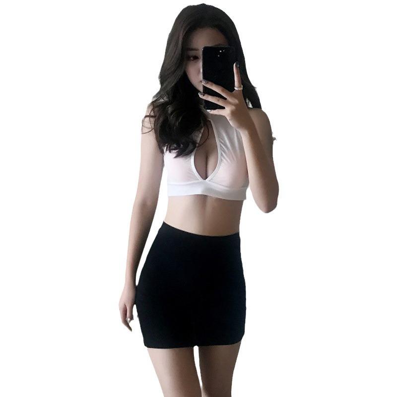 Sexy Lingerie Small Breasts Big Flirting Sexy Secretary Seduction Cosplay Bar Nightclub Suit
