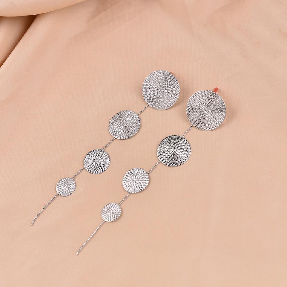Exaggerated Circular Earrings Round Ear Pendant Vintage Drop Earrings Jewelry Gifts