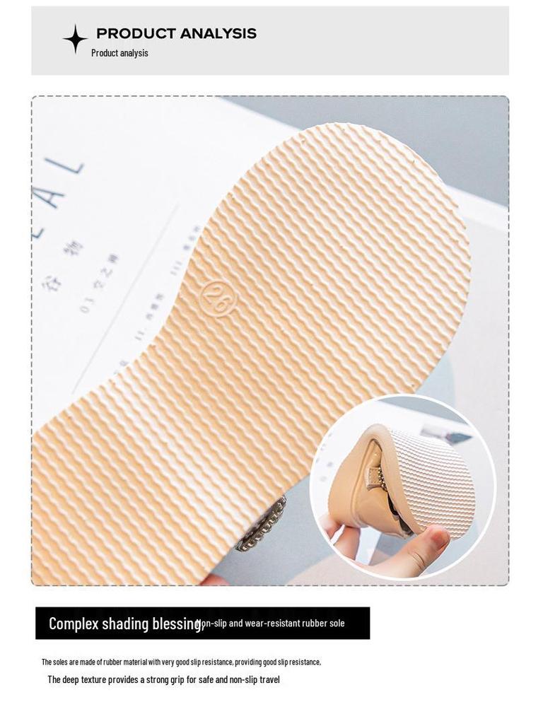 Girls' Mary Jane Leather Shoes: Black & White British Style, Super Soft Princess Performance Shoes for Spring & Autumn.