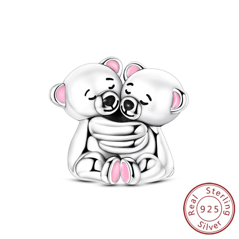 New Copper Charms Luminous Whale Turtle Bear Charm Beads For Original Bracelet Pendant Women Girl Diy Jewelry Gift