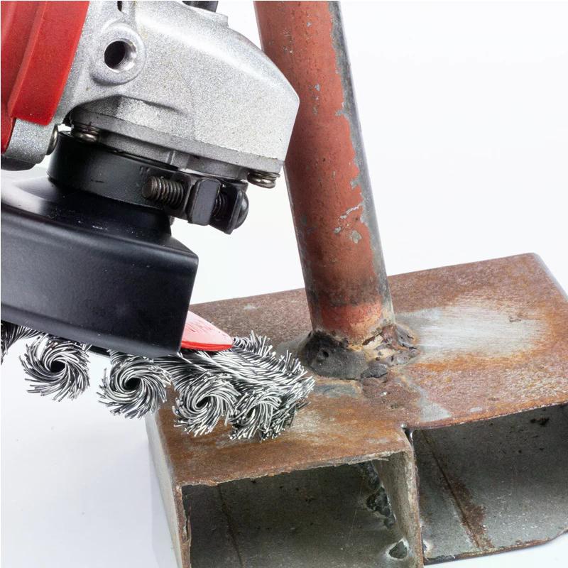 Twisted Steel Wire Wheel Abrasive 75/100mm M14 Steel Wire Cup Brush Powerful Paint Removal Rotary Tool For Angle Grinder Debu