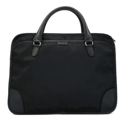 STEFANOMANO Zeit Limonta Nylon und Echtes Luxus Business Hergestellt in Italien Groß [Sonderangebot] 2-Wege-Aktentasche, Leder, Herren Tasche, Italien, Leder,