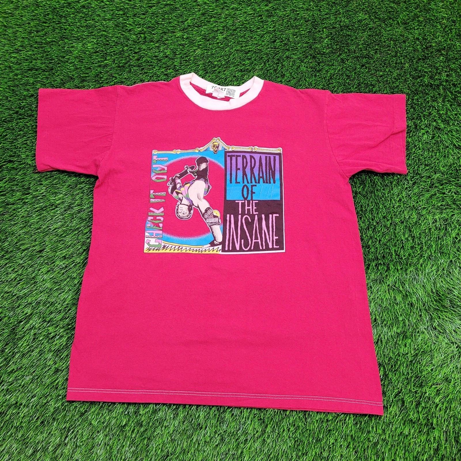 

Vintage 80s Skater Shirt L/XL 20x25 Terrain-of-The-Insane 3XL