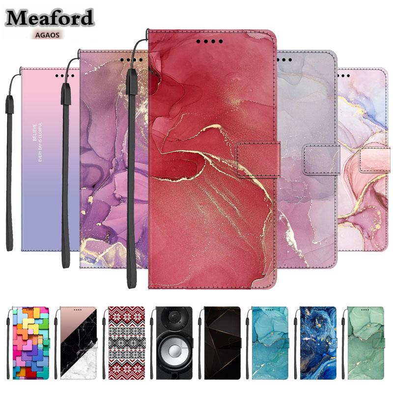 Marble Leather Case For Xiaomi Redmi Note 14s 14 Pro 4G 5G 14pro Shell Luxury Original Fashion Protector Magnetic Wallet Cover
