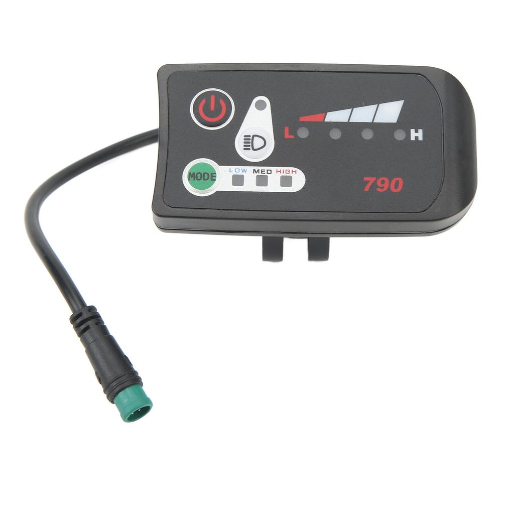 Electric Bike LED Power Display Panel Electric Bike Modification Display Meter with Waterproof 5P Male Plug for 22.2mm Handlebars 24V