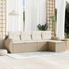 VidaXL Garden Lounge Set with Cushions 5 Pcs, Patio Sofas, Patio Furniture Set, Outdoor Furniture, Beige 3221287