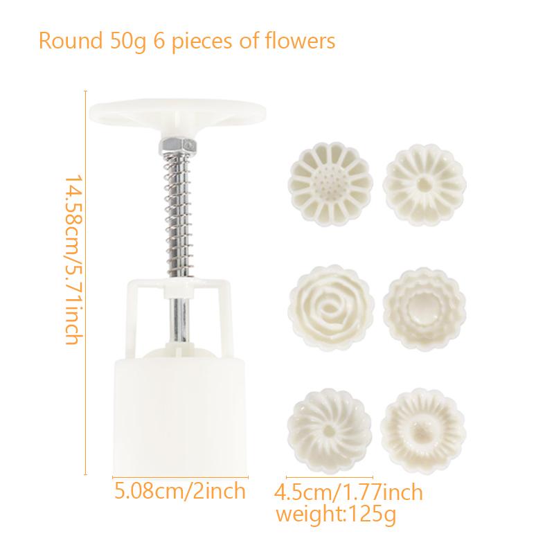 

Moon Cake Mould Set Mid Autumn Festival DIY Hand Press Cookie Stamps Pastry Tool Moon Cake Maker,Used for Biscuits and Cakes Etc
