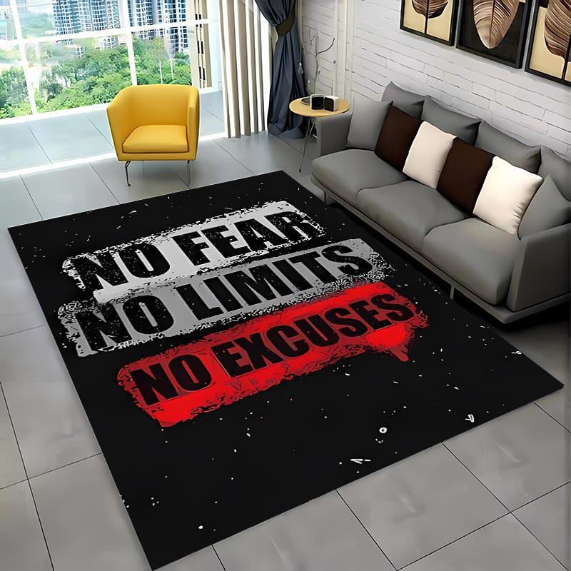 

Some Funny Words Black White Color Carpet, Living Room and Bedroom Household Items Sofa Mats, Doormat Floor Anti-slip Rug, Gift 40x60cm (16x24in)