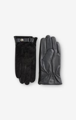 Micro-Patterned Leather Gloves Xl