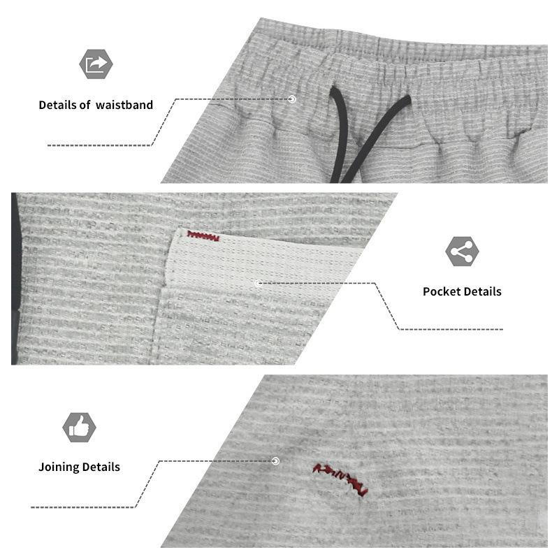 Spring/Autumn Men's Relaxed Fit Waffle Weave Casual High-Street Outdoor Sports Commuter Hip-Hop Workwear Breathable Sweatpants