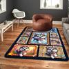 Husky Adventures Frames Pattern Rug Floor Mat for Living Room or Bedroom Soft and Comfortable Carpet a Gift for Birthday and Holiday.