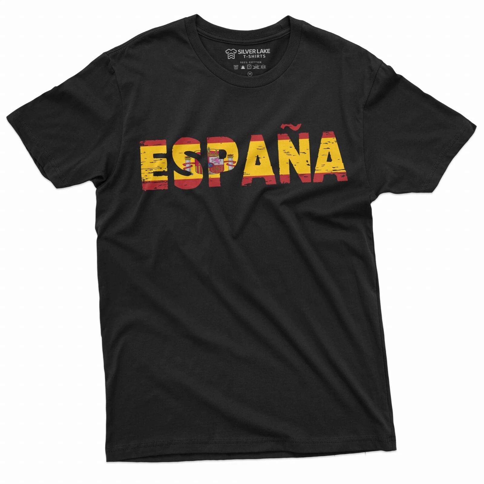 Spain Tshirt Espana Tee EspaÃ±a Football Soccer tee Spanish Flag Patriotic shirt S