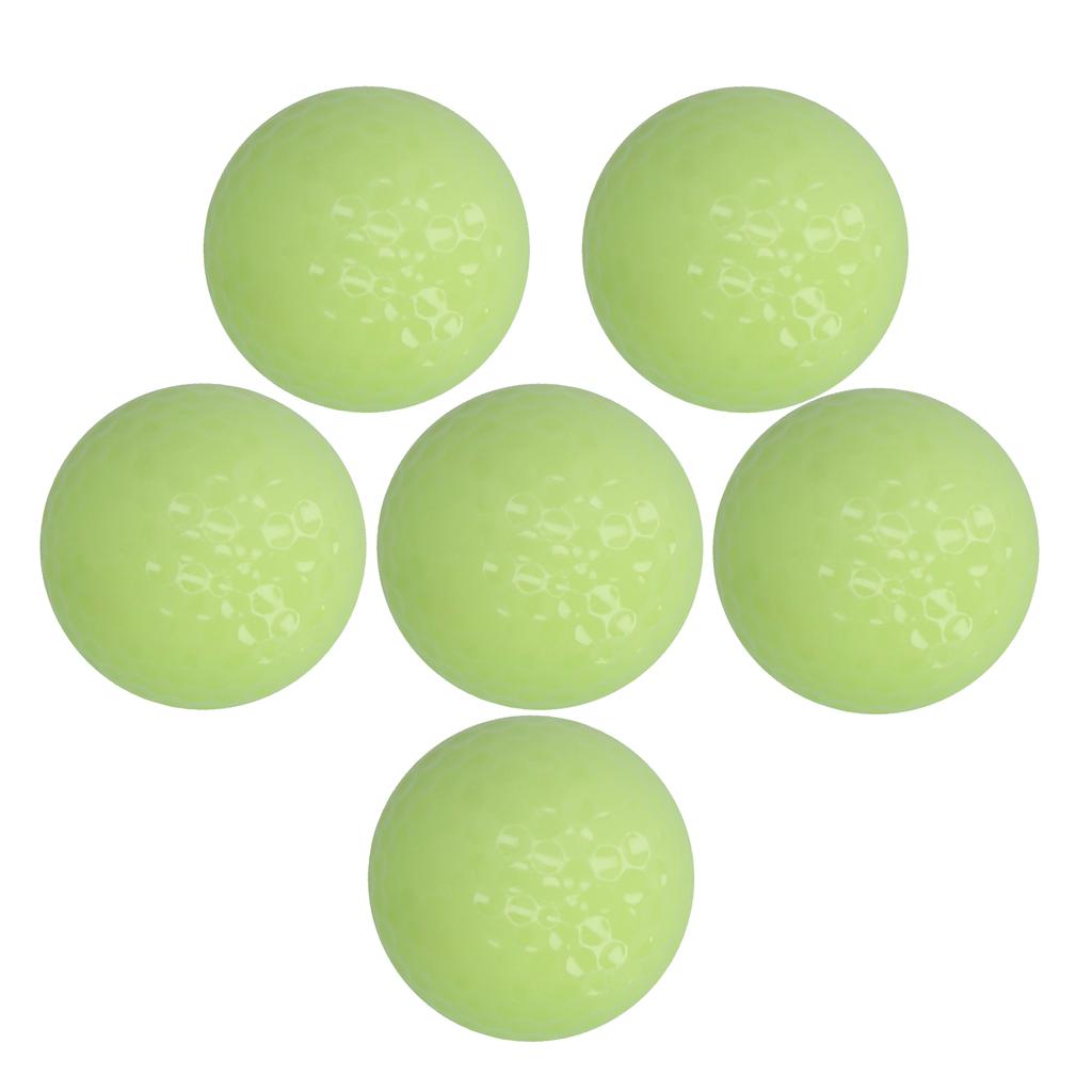 6er Set Leuchtender Golfball Doppelschicht Nacht Fluoreszierende Golfbälle für Golftraining