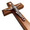 Wood Cross Ornament Standing Statue Art Statue Decoration Supplies for Dormitory Bedroom Party Background Decoration