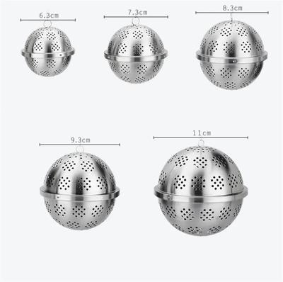 304 Stainless Steel Tea Ball Strainer Basket Mesh Tea Filter Locking Spice Ball Hot Pot Taste Seasoning Bag Soup Taste Box