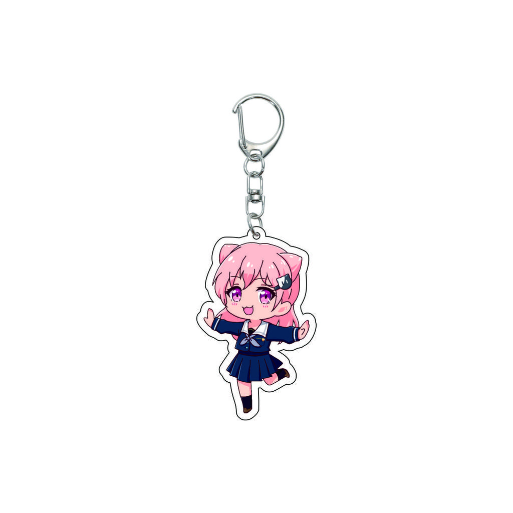 55MM Anime banG Dream Keychain Toyama Kasumi/Saya Yamabuki/Hanazono Tae Key Chain Acrylic Model Plate Christmas Gifts