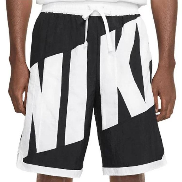 Nike Retro Large Logo Quick-Dry Casual Shorts Men Bottoms Black White AT3166-010
