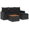 VidaXL Salon de Jardin avec Coussins 5 pcs, Canapés de Terrasse, Ensemble de Meubles de Patio, Mobilier d'Extérieur, Noir 3256419