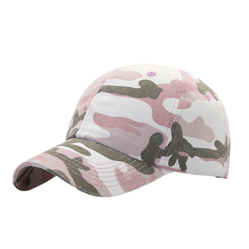 New Cotton Washed Denim Camouflage Curved Brim Baseball Cap Spring and Summer Men's and Women's Fashion Trend with a Cap